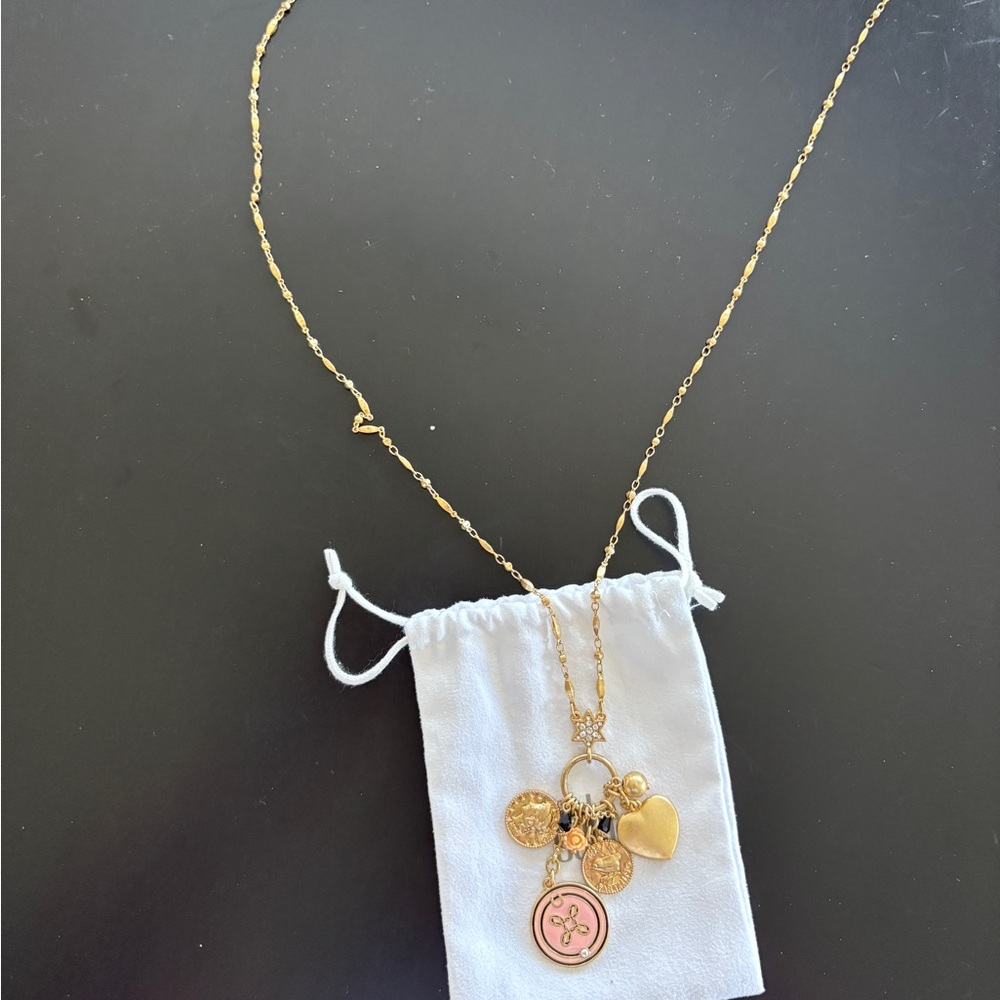 CAbi Gold Necklace with Elegant Amber Pendant
